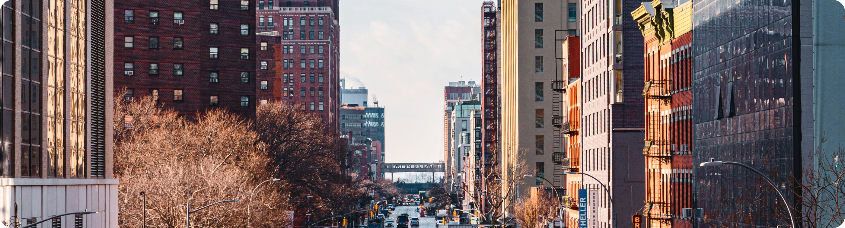 Corporate office buildings in a busy city